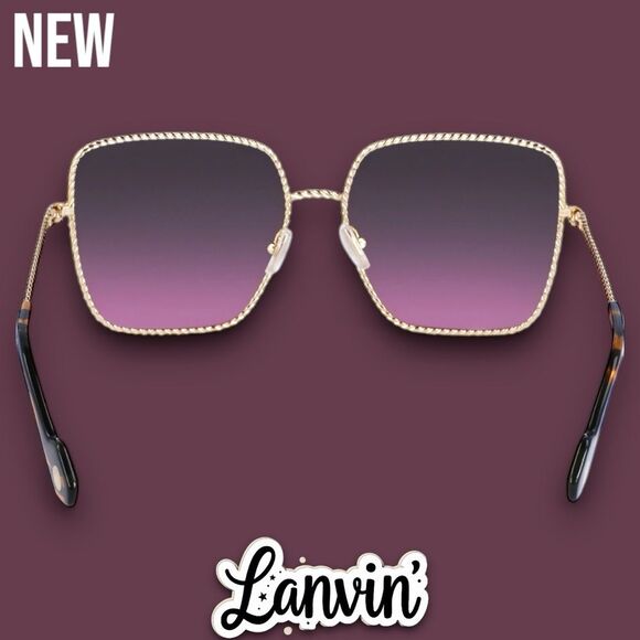 New Lanvin Babe 59mm Gradient Square Sunglasses - Picture 5 of 6